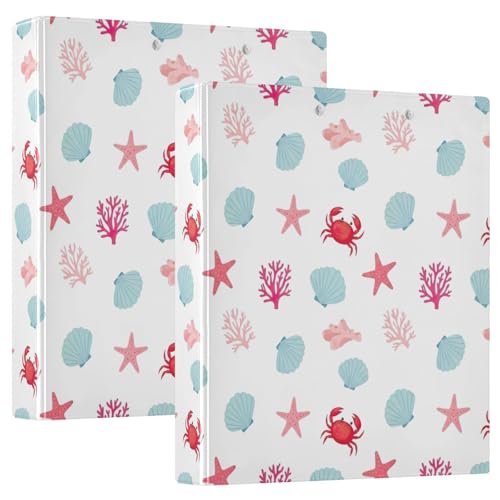 Bedrucktes Drei-Ringbuch, 3,8 cm, D-Ringbuch mit Taschen, dekorative Ordner für Schule, Uni oder Büro, niedliche rote Krabben Bedrucktes Drei-Ringbuch, 3,8 cm, D-Ringbuch mit Taschen, dekorative Ordner für Schule, Uni oder Büro, niedliche rote Krabben von RPLIFE