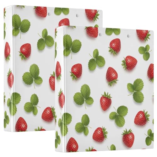 Bedrucktes Drei-Ringbuch, 3,8 cm, D-Ringbuch mit Taschen, dekorative Ordner für Schule, Uni oder Büro, rote Erdbeeren Bedrucktes Drei-Ringbuch, 3,8 cm, D-Ringbuch mit Taschen, dekorative Ordner für Schule, Uni oder Büro, rote Erdbeeren von RPLIFE