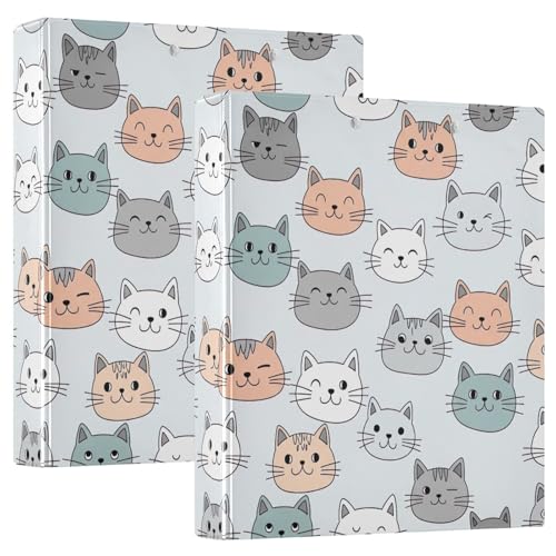 Bedrucktes Drei-Ringbuch, D-Ringbuch mit Taschen, dekorative Ordner für Schule, Uni oder Büro, niedliche Katze Bedrucktes Drei-Ringbuch, D-Ringbuch mit Taschen, dekorative Ordner für Schule, Uni oder Büro, niedliche Katze von RPLIFE