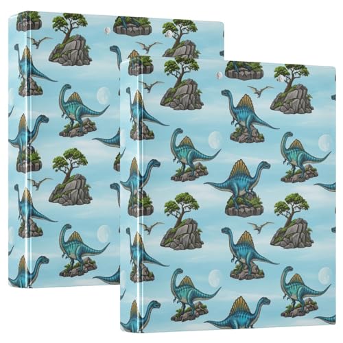 Blaue Dinosaurier-Drei-Ringbuch, 3,8 cm, flexibler D-Ringordner mit Taschen, 3-Ringbücher für Schule, Uni, Büro Blaue Dinosaurier-Drei-Ringbuch, 3,8 cm, flexibler D-Ringordner mit Taschen, 3-Ringbücher für Schule, Uni, Büro von RPLIFE