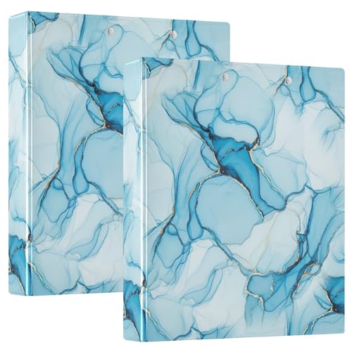 Blauer Aquarell-Marmorbuch, 3,8 cm, 3-Ringbuch, flexibler D-Ringordner mit Taschen, 3-Ringbücher für Schule, Uni, Büro Blauer Aquarell-Marmorbuch, 3,8 cm, 3-Ringbuch, flexibler D-Ringordner mit Taschen, 3-Ringbücher für Schule, Uni, Büro von RPLIFE