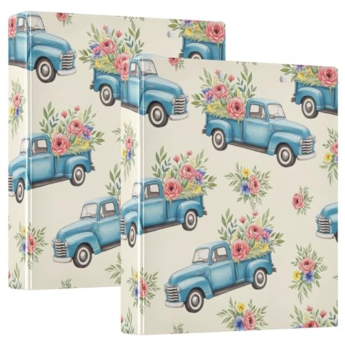 Blue Trucks Ringbuch mit 3 Ringen, 3,8 cm, flexible D-Ringbücher mit Taschen, 3 Ringbücher für Schule, Uni, Büro Blue Trucks Ringbuch mit 3 Ringen, 3,8 cm, flexible D-Ringbücher mit Taschen, 3 Ringbücher für Schule, Uni, Büro von RPLIFE