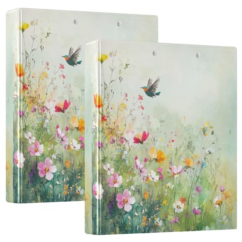 Bunte Wildblumen, 3-Ringbuch mit 3 Ringen, 3,8 cm, D-Ringbuch mit Klemmbrett, 3 große Ordner für Schule, Uni, Büro, 2 Stück Bunte Wildblumen, 3-Ringbuch mit 3 Ringen, 3,8 cm, D-Ringbuch mit Klemmbrett, 3 große Ordner für Schule, Uni, Büro, 2 Stück von RPLIFE