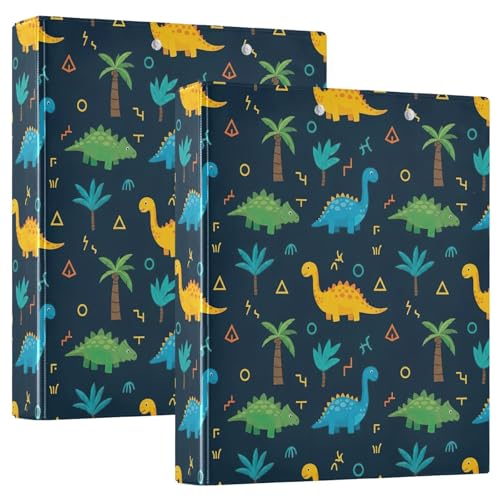 Bunter Cartoon-Dinosaurier, Grün, 3 Ringordner, flexibler D-Ringordner mit Taschen, 3 Ringbücher für Schule, Uni, Büro, 3,8 cm Bunter Cartoon-Dinosaurier, Grün, 3 Ringordner, flexibler D-Ringordner mit Taschen, 3 Ringbücher für Schule, Uni, Büro, 3,8 cm von RPLIFE