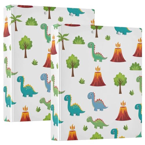 Cute Dino Drei-Ringbuch 1,5 Zoll, flexibler D-Ringordner mit Taschen, 3-Ringbücher für Schule, Uni, Büro Cute Dino Drei-Ringbuch 1,5 Zoll, flexibler D-Ringordner mit Taschen, 3-Ringbücher für Schule, Uni, Büro von RPLIFE