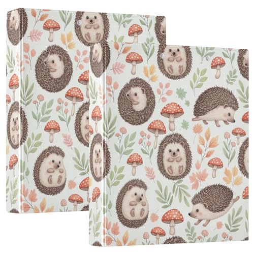 Cute Igel Poses 3-Ringbuch, flexibler D-Ringordner mit Taschen, 3-Ringbücher für Schule, Uni, Büro (2 Stück) von RPLIFE