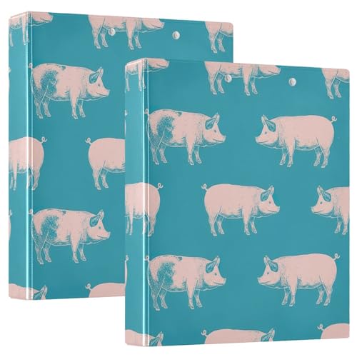 Cute Pigs Blue 3,8 cm 3-Ringbuch, flexibler D-Ringordner mit Taschen, 3-Ringbücher für Schule, Uni, Büro Cute Pigs Blue 3,8 cm 3-Ringbuch, flexibler D-Ringordner mit Taschen, 3-Ringbücher für Schule, Uni, Büro von RPLIFE