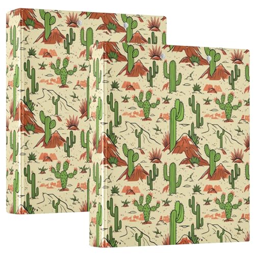 Desert Vibrant Cactuses Drei-Ringbuch, flexibler D-Ringordner mit Taschen, 3-Ringbücher für Schule, Uni, Büro Desert Vibrant Cactuses Drei-Ringbuch, flexibler D-Ringordner mit Taschen, 3-Ringbücher für Schule, Uni, Büro von RPLIFE