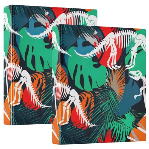 Dinosaurier-Skelette, 3,8 cm, 3-Ringbuch, flexibler D-Ringordner mit Taschen, 3-Ringbücher für Schule, Uni, Büro Dinosaurier-Skelette, 3,8 cm, 3-Ringbuch, flexibler D-Ringordner mit Taschen, 3-Ringbücher für Schule, Uni, Büro von RPLIFE