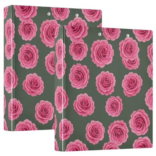Drei-Ringbuch, 3,8 cm, lebendige rosa Rosen, D-Ringbuch mit Klemmbrett, große 3 Ordner für Schule, Uni, Büro Drei-Ringbuch, 3,8 cm, lebendige rosa Rosen, D-Ringbuch mit Klemmbrett, große 3 Ordner für Schule, Uni, Büro von RPLIFE
