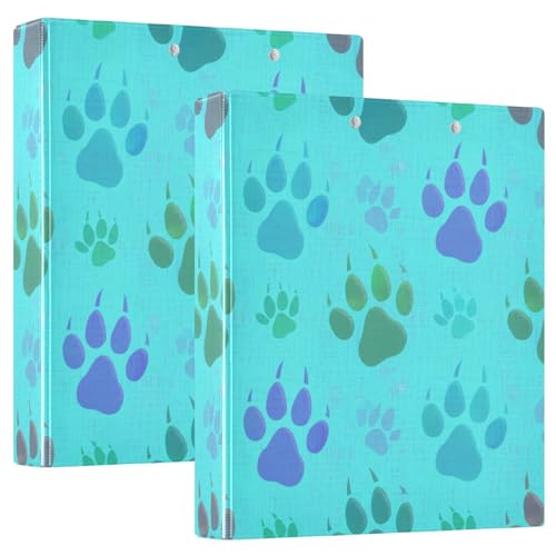 Drei-Ringbuch, 3,8 cm, niedliche Tierpfotenabdrücke, blau, D-Ringbuch mit Klemmbrett, große 3 Ordner für Schule, Uni, Büro Drei-Ringbuch, 3,8 cm, niedliche Tierpfotenabdrücke, blau, D-Ringbuch mit Klemmbrett, große 3 Ordner für Schule, Uni, Büro von RPLIFE