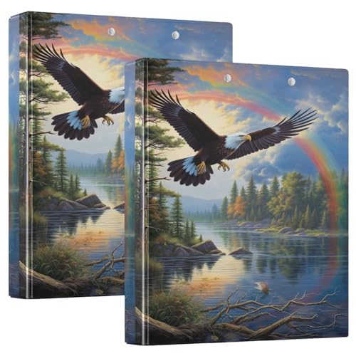 Drei-Ringbuch, Eagle Soars Serene Lake D-Ringbuch mit Klemmbrett, große 3 Ordner für Schule, Uni, Büro Drei-Ringbuch, Eagle Soars Serene Lake D-Ringbuch mit Klemmbrett, große 3 Ordner für Schule, Uni, Büro von RPLIFE