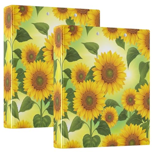 Drei-Ringbuch, gelbe Sonnenblumen, grüne Blätter, D-Ringordner mit Klemmbrett, große 3 Ordner für Schule, Uni, Büro Drei-Ringbuch, gelbe Sonnenblumen, grüne Blätter, D-Ringordner mit Klemmbrett, große 3 Ordner für Schule, Uni, Büro von RPLIFE