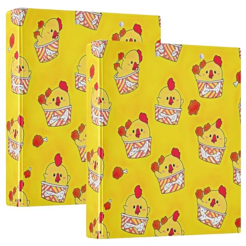 Drei-Ringbuch, niedliches Cartoon-Huhn-Gelb, D-Ringbuch mit Klemmbrett, große 3 Ordner für Schule, Uni, Büro Drei-Ringbuch, niedliches Cartoon-Huhn-Gelb, D-Ringbuch mit Klemmbrett, große 3 Ordner für Schule, Uni, Büro von RPLIFE