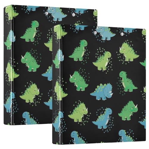 Drei-Ringbuch, süßes Dino Night Black D-Ringbuch mit Klemmbrett, große 3 Ordner für Schule, Uni, Büro Drei-Ringbuch, süßes Dino Night Black D-Ringbuch mit Klemmbrett, große 3 Ordner für Schule, Uni, Büro von RPLIFE