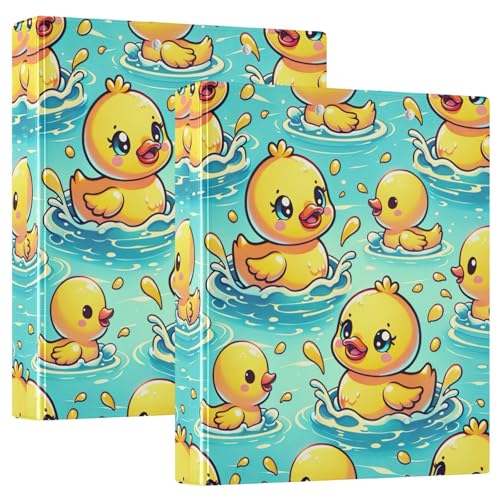 Drei-Ringbuch mit niedlichen gelben Enten, 3,8 cm, flexible D-Ringbücher mit Taschen, 3-Ringbücher für Schule, Uni, Büro Drei-Ringbuch mit niedlichen gelben Enten, 3,8 cm, flexible D-Ringbücher mit Taschen, 3-Ringbücher für Schule, Uni, Büro von RPLIFE