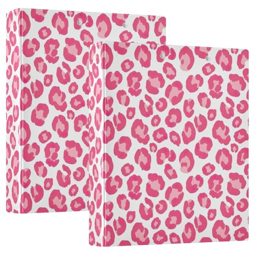 Drei-Ringbuch mit rosa Leopardenmuster, 3,8 cm, flexibler D-Ringordner mit Taschen, 3-Ringbücher für Schule, Uni, Büro Drei-Ringbuch mit rosa Leopardenmuster, 3,8 cm, flexibler D-Ringordner mit Taschen, 3-Ringbücher für Schule, Uni, Büro von RPLIFE