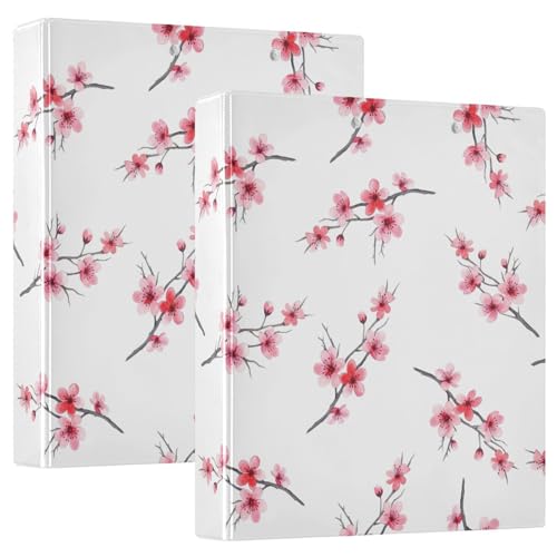 Dreiringbuch mit drei Ringen, 3,8 cm, flexibler D-Ringordner mit Taschen, 3-Ringbücher für Schule, Uni, Büro, Rot, 2 Stück Dreiringbuch mit drei Ringen, 3,8 cm, flexibler D-Ringordner mit Taschen, 3-Ringbücher für Schule, Uni, Büro, Rot, 2 Stück von RPLIFE