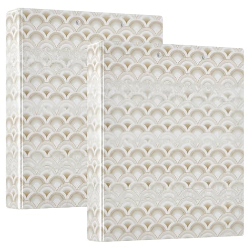Eleganter, goldfarbener Ringordner mit 3 Ringen, 3,8 cm, flexible D-Ringbücher mit Taschen, 3-Ringbücher für Schule, Uni, Büro, Weiß, 2 Stück Eleganter, goldfarbener Ringordner mit 3 Ringen, 3,8 cm, flexible D-Ringbücher mit Taschen, 3-Ringbücher für Schule, Uni, Büro, Weiß, 2 Stück von RPLIFE