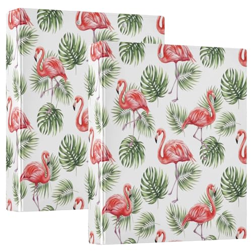 Flamingos Tropische Palmenblätter Drei-Ringbuch 1,5 Zoll, flexibler D-Ringordner mit Taschen, 3-Ringbücher für Schule, Uni, Büro Flamingos Tropische Palmenblätter Drei-Ringbuch 1,5 Zoll, flexibler D-Ringordner mit Taschen, 3-Ringbücher für Schule, Uni, Büro von RPLIFE