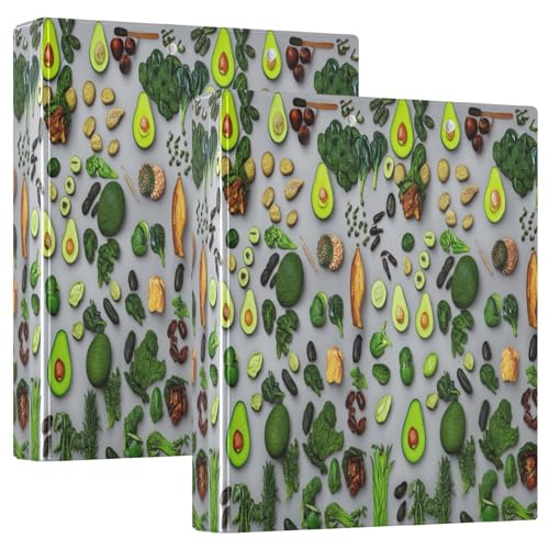 Funny Vitamins 3-Ringbuch, flexible D-Ringbücher mit Taschen, 3-Ringbücher für Schule, Uni, Büro, 2 Stück Funny Vitamins 3-Ringbuch, flexible D-Ringbücher mit Taschen, 3-Ringbücher für Schule, Uni, Büro, 2 Stück von RPLIFE