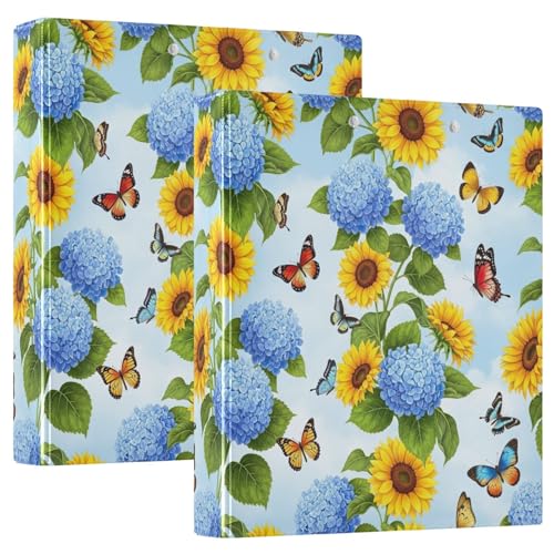 Gelbe Sonnenblumen, 3,8 cm, 3-Ringbuch, flexibler D-Ringordner mit Taschen, 3-Ringbücher für Schule, Uni, Büro Gelbe Sonnenblumen, 3,8 cm, 3-Ringbuch, flexibler D-Ringordner mit Taschen, 3-Ringbücher für Schule, Uni, Büro von RPLIFE