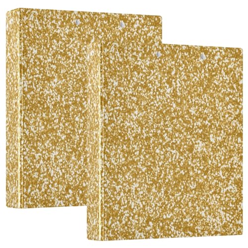Gold Glitter 3,8 cm 3-Ringbuch, D-Ringordner, flexibler 3-Ringordner, Kunststoff-Ordner, 3-Ringbuch mit Klemmbrett Gold Glitter 3,8 cm 3-Ringbuch, D-Ringordner, flexibler 3-Ringordner, Kunststoff-Ordner, 3-Ringbuch mit Klemmbrett von RPLIFE