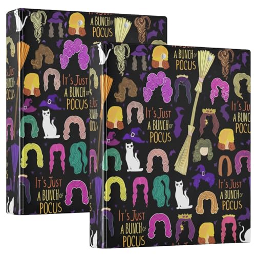 Groovy Bunte Perücke, 3-Ringbuch, 3,8 cm, D-Ringbuch mit Klemmbrett, 3 große Ordner für Schule, Uni, Büro, Schwarz, 2 Stück Groovy Bunte Perücke, 3-Ringbuch, 3,8 cm, D-Ringbuch mit Klemmbrett, 3 große Ordner für Schule, Uni, Büro, Schwarz, 2 Stück von RPLIFE