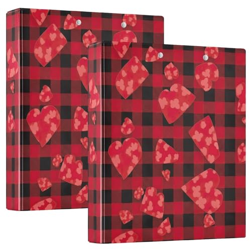 Klassisches Buffalo Plaid Rot Schwarz 3-Ringbuch Flexibler D-Ringbuch mit Taschen 3-Ringbuch für Schule, Uni, Büro Klassisches Buffalo Plaid Rot Schwarz 3-Ringbuch Flexibler D-Ringbuch mit Taschen 3-Ringbuch für Schule, Uni, Büro von RPLIFE