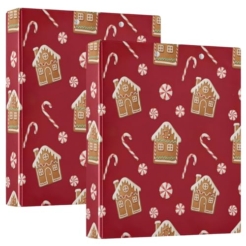 Lebkuchenhäuser 3,8 cm 3-Ringbuch, flexibler D-Ringordner mit Taschen, 3-Ringbücher für Schule, Uni, Büro Lebkuchenhäuser 3,8 cm 3-Ringbuch, flexibler D-Ringordner mit Taschen, 3-Ringbücher für Schule, Uni, Büro von RPLIFE
