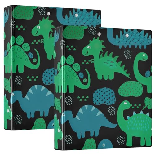 Niedliche Cartoon-Dinosaurier-Drei-Ringordner, flexibler D-Ringordner mit Taschen, 3-Ringbücher für Schule, Uni, Büro Niedliche Cartoon-Dinosaurier-Drei-Ringordner, flexibler D-Ringordner mit Taschen, 3-Ringbücher für Schule, Uni, Büro von RPLIFE