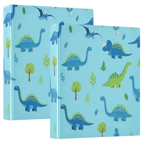 Niedliche Cartoon-Dinosaurier-Drei-Ringordner, flexibler D-Ringordner mit Taschen, 3-Ringbücher für Schule, Uni, Büro Niedliche Cartoon-Dinosaurier-Drei-Ringordner, flexibler D-Ringordner mit Taschen, 3-Ringbücher für Schule, Uni, Büro von RPLIFE