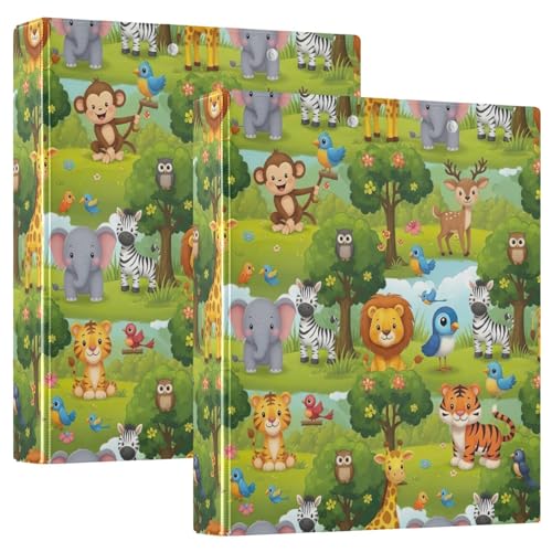 Niedliche Cartoon-Tiere, Giraffe, 3,8 cm, 3-Ringbuch, flexibler D-Ringordner mit Taschen, 3-Ringbücher für Schule, Uni, Büro Niedliche Cartoon-Tiere, Giraffe, 3,8 cm, 3-Ringbuch, flexibler D-Ringordner mit Taschen, 3-Ringbücher für Schule, Uni, Büro von RPLIFE