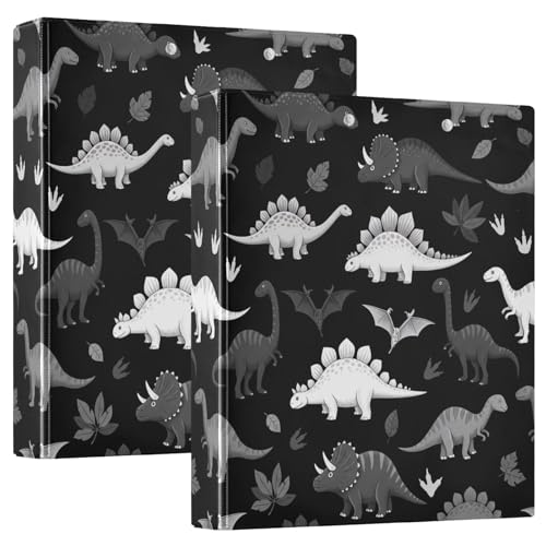 Niedliche Dinosaurier-Ringbuch mit drei Ringen, 3,8 cm, flexibler D-Ringordner mit Taschen, 3-Ringbücher für Schule, Uni, Büro Niedliche Dinosaurier-Ringbuch mit drei Ringen, 3,8 cm, flexibler D-Ringordner mit Taschen, 3-Ringbücher für Schule, Uni, Büro von RPLIFE