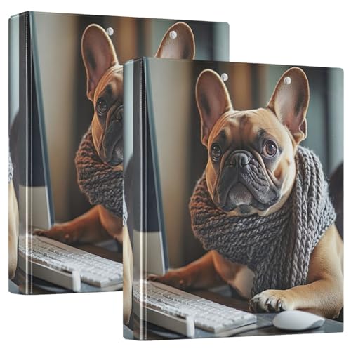 Niedliche französische Bulldogge, lustig, 3,8 cm, 3-Ringbuch, flexibler D-Ringordner mit Taschen, 3-Ringbücher für Schule, Uni, Büro Niedliche französische Bulldogge, lustig, 3,8 cm, 3-Ringbuch, flexibler D-Ringordner mit Taschen, 3-Ringbücher für Schule, Uni, Büro von RPLIFE