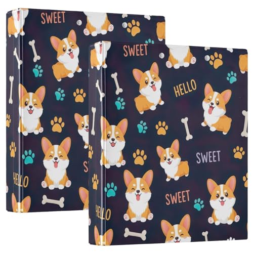 Niedliches Cartoon-Hundeknochen-Drei-Ringbuch, flexibler D-Ringordner mit Taschen, 3-Ringbücher für Schule, Uni, Büro Niedliches Cartoon-Hundeknochen-Drei-Ringbuch, flexibler D-Ringordner mit Taschen, 3-Ringbücher für Schule, Uni, Büro von RPLIFE