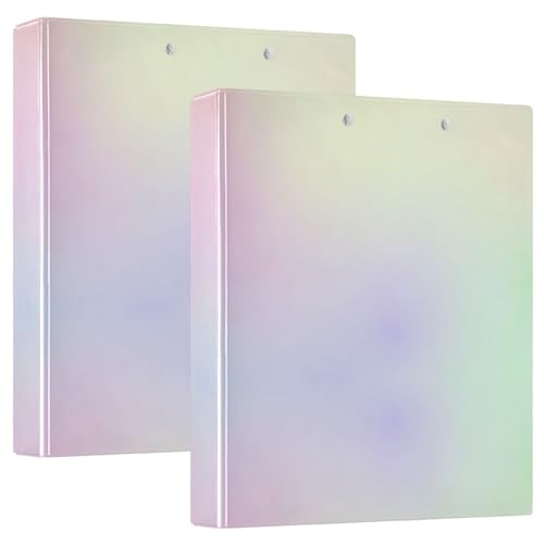 Pastell-Regenbogen-Farbverlauf, 3,8 cm, 3 Ringe, D-Ringbuch, große Ordner, 3-Ringbuch mit Klemmbrett, Schulordner von RPLIFE