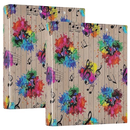 Ringbuch mit 3 Ringen, 3,8 cm, bunte Spritzer, D-Ringordner mit Klemmbrett, 3 große Ordner für Schule, Uni, Büro Ringbuch mit 3 Ringen, 3,8 cm, bunte Spritzer, D-Ringordner mit Klemmbrett, 3 große Ordner für Schule, Uni, Büro von RPLIFE