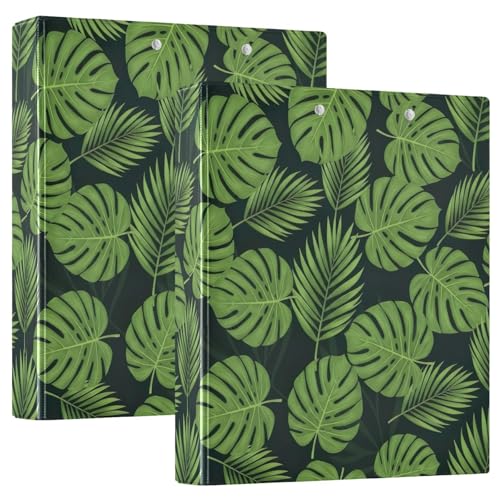 Ringbuch mit 3 Ringen, 3,8 cm, grüne Monstera-Palmenblätter, D-Ringbuch mit Klemmbrett, große 3 Ordner für Schule, Uni, Büro Ringbuch mit 3 Ringen, 3,8 cm, grüne Monstera-Palmenblätter, D-Ringbuch mit Klemmbrett, große 3 Ordner für Schule, Uni, Büro von RPLIFE