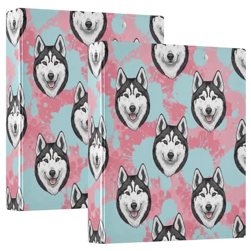 Ringbuch mit 3 Ringen, 3,8 cm, schwarz-weiß, Husky-Hund, D-Ringbuch mit Klemmbrett, 3 große Ordner für Schule, Uni, Büro Ringbuch mit 3 Ringen, 3,8 cm, schwarz-weiß, Husky-Hund, D-Ringbuch mit Klemmbrett, 3 große Ordner für Schule, Uni, Büro von RPLIFE