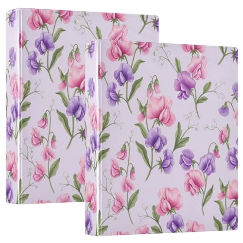 Ringbuch mit 3 Ringen, Blumen, grüne Blätter, Lavendel, D-Ringbuch mit Klemmbrett, große 3 Ordner für Schule, Uni, Büro Ringbuch mit 3 Ringen, Blumen, grüne Blätter, Lavendel, D-Ringbuch mit Klemmbrett, große 3 Ordner für Schule, Uni, Büro von RPLIFE