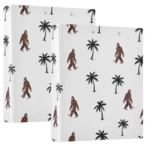 Ringbuch mit 3 Ringen, Cartoon-Palmen, Weiß, D-Ringbuch mit Klemmbrett, große 3-Ringbücher für Schule, Uni, Büro, 2 Stück Ringbuch mit 3 Ringen, Cartoon-Palmen, Weiß, D-Ringbuch mit Klemmbrett, große 3-Ringbücher für Schule, Uni, Büro, 2 Stück von RPLIFE