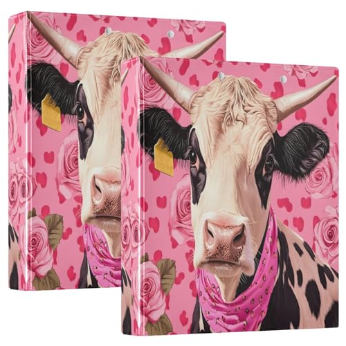 Ringbuch mit 3 Ringen, Kuhrosa Rosen, D-Ringbücher mit Taschen, große 3-Ringbücher für Schule, Uni, Büro, 2 Stück Ringbuch mit 3 Ringen, Kuhrosa Rosen, D-Ringbücher mit Taschen, große 3-Ringbücher für Schule, Uni, Büro, 2 Stück von RPLIFE