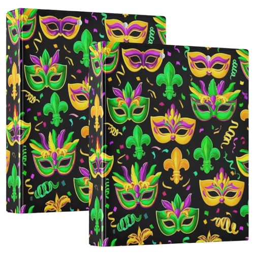 Ringbuch mit 3 Ringen, Mardi Gras Masken, Grün, Gold, D-Ringbuch mit Klemmbrett, große 3-Ringbücher für Schule, Uni, Büro Ringbuch mit 3 Ringen, Mardi Gras Masken, Grün, Gold, D-Ringbuch mit Klemmbrett, große 3-Ringbücher für Schule, Uni, Büro von RPLIFE