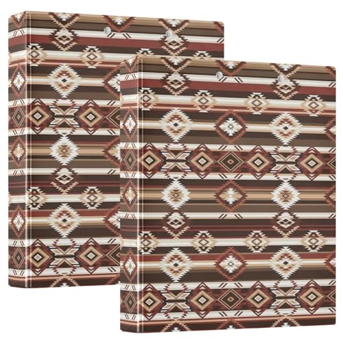Ringbuch mit 3 Ringen, geometrisches Tribal-Design, 3,8 cm, D-Ringbuch mit Klemmbrett, 3 große Ordner für Schule, Uni, Büro, 2 Stück Ringbuch mit 3 Ringen, geometrisches Tribal-Design, 3,8 cm, D-Ringbuch mit Klemmbrett, 3 große Ordner für Schule, Uni, Büro, 2 Stück von RPLIFE