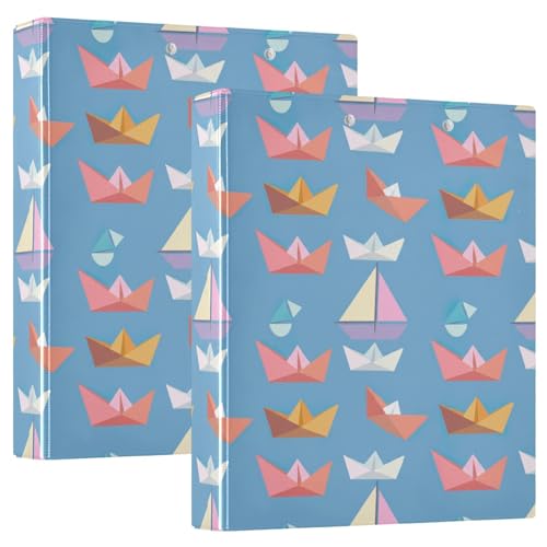 Ringbuch mit 3 Ringen, niedliche Cartoon-Boote, blaue D-Ringbücher mit Klemmbrett, große 3-Ringbücher für Schule, Uni, Büro, 2 Stück Ringbuch mit 3 Ringen, niedliche Cartoon-Boote, blaue D-Ringbücher mit Klemmbrett, große 3-Ringbücher für Schule, Uni, Büro, 2 Stück von RPLIFE