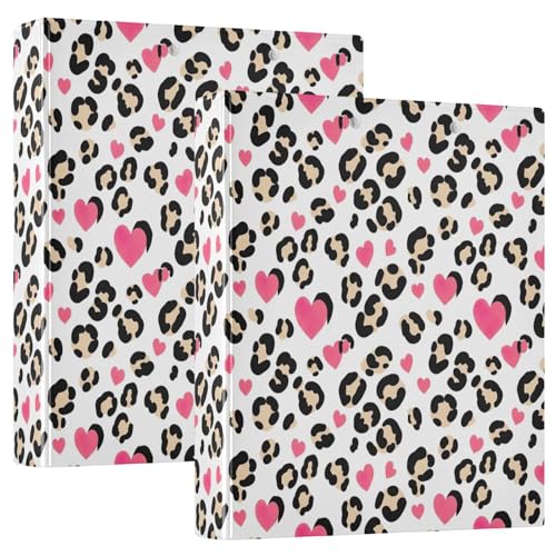 Ringbuch mit 3 Ringen, schwarz-beige, Leopardenmuster, D-Ringbücher mit Taschen, große 3-Ringbücher für Schule, Uni, Büro, 2 Stück Ringbuch mit 3 Ringen, schwarz-beige, Leopardenmuster, D-Ringbücher mit Taschen, große 3-Ringbücher für Schule, Uni, Büro, 2 Stück von RPLIFE