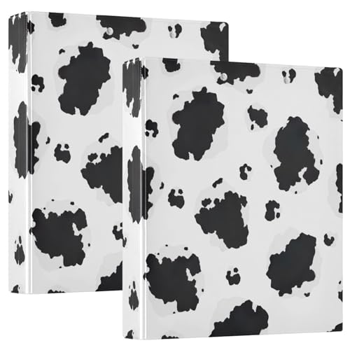 Ringbuch mit 3 Ringen, schwarz mit weißen Punkten, D-Ringbuch mit Taschen, groß, 3-Ringbücher für Schule, Uni, Büro, 2 Stück Ringbuch mit 3 Ringen, schwarz mit weißen Punkten, D-Ringbuch mit Taschen, groß, 3-Ringbücher für Schule, Uni, Büro, 2 Stück von RPLIFE
