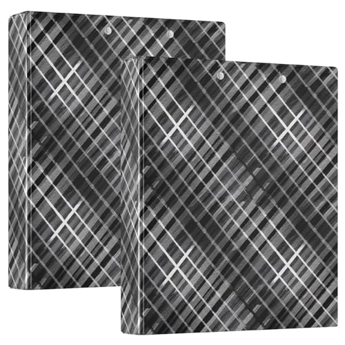 Ringbuch mit 3 Ringen, schwarz-weiß, kariert, D-Ringbücher mit Klemmbrett, große 3-Ringbücher für Schule, Uni, Büro, 2 Stück Ringbuch mit 3 Ringen, schwarz-weiß, kariert, D-Ringbücher mit Klemmbrett, große 3-Ringbücher für Schule, Uni, Büro, 2 Stück von RPLIFE