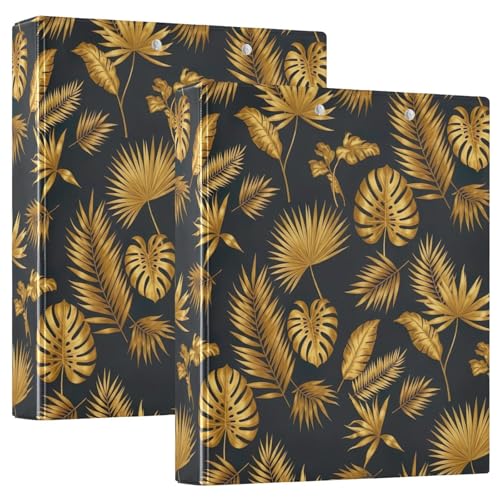 Ringbuch mit 3 Ringen, tropische Blätter, D-Ringbücher mit Taschen, groß, 3-Ringbücher für Schule, Uni, Büro, 2 Stück Ringbuch mit 3 Ringen, tropische Blätter, D-Ringbücher mit Taschen, groß, 3-Ringbücher für Schule, Uni, Büro, 2 Stück von RPLIFE
